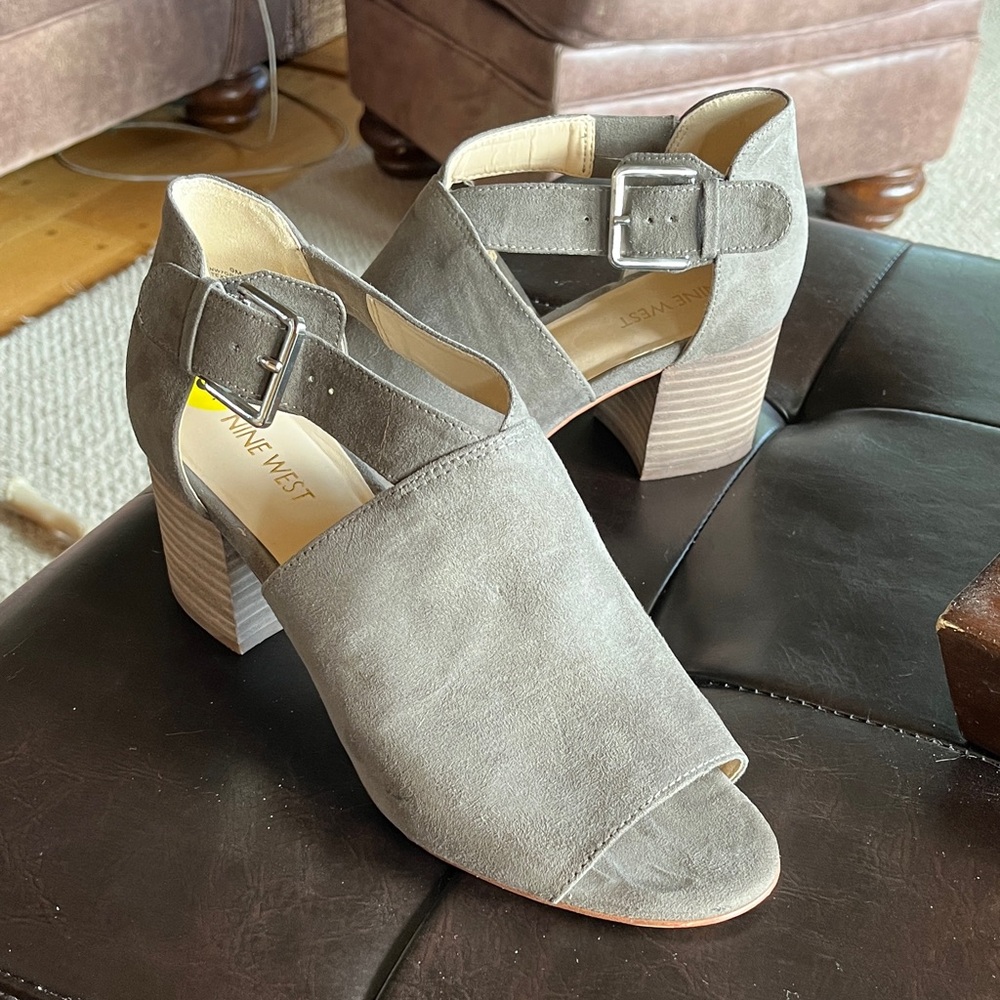 Nine West Open-Toe Block Heels